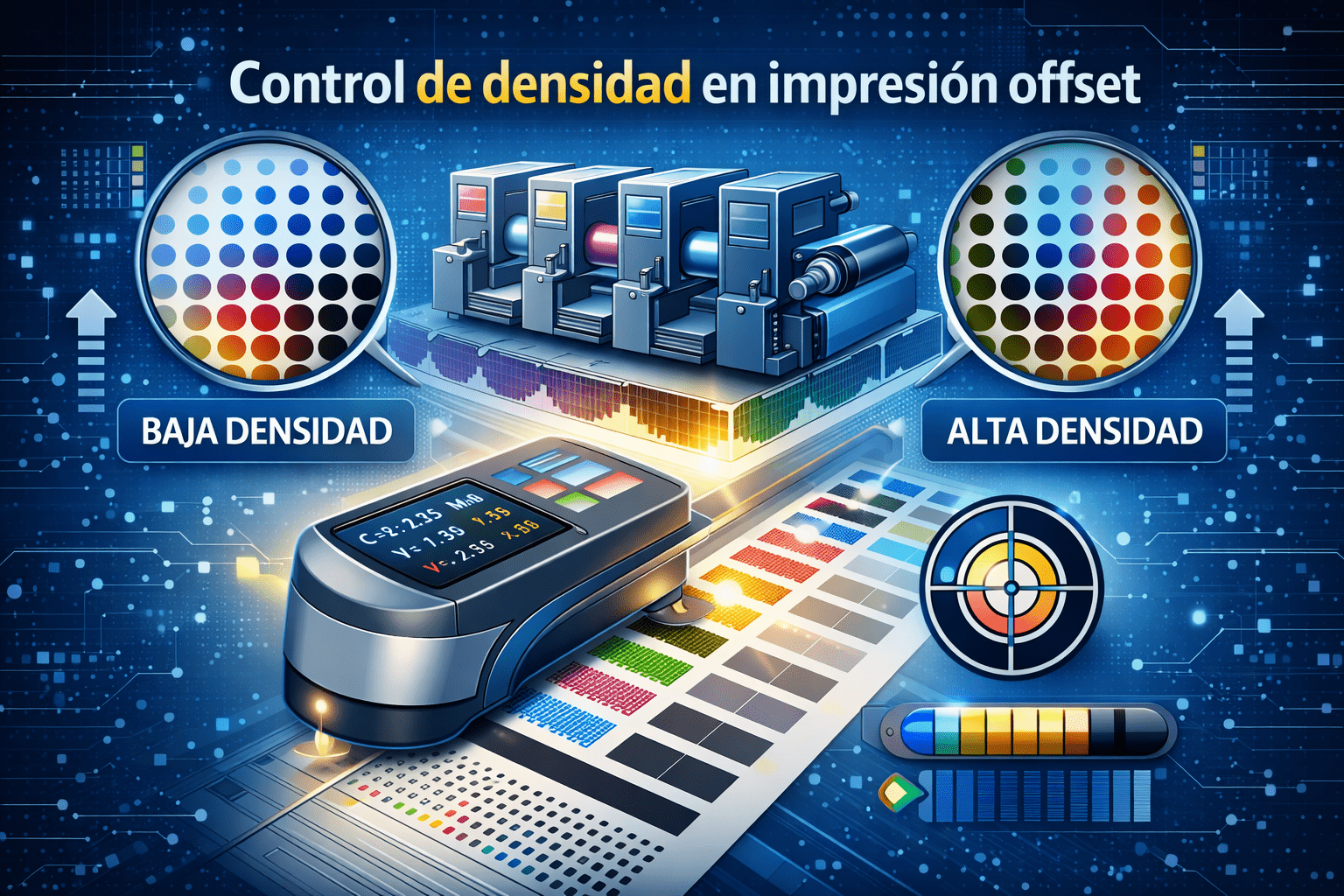 Control de densidad en impresión offset