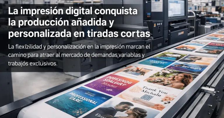 Impresión digital moderna en acción Impresión digital moderna en acción